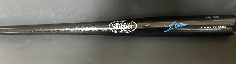 SidsGraphs Luis Pena Milwaukee Brewers Autographed Signed Black Baseball Bat Beckett WITNESS Hologram - Image 1